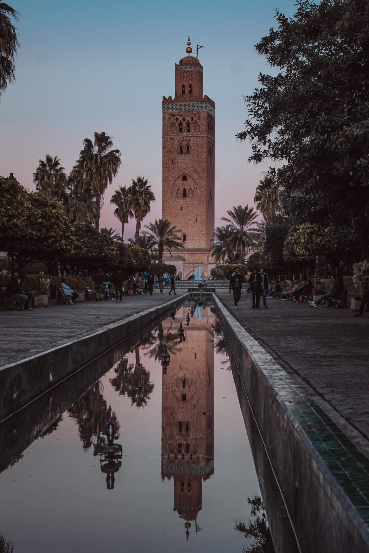 Koutoubia Mosque minaret in Marrakesh, Morocco