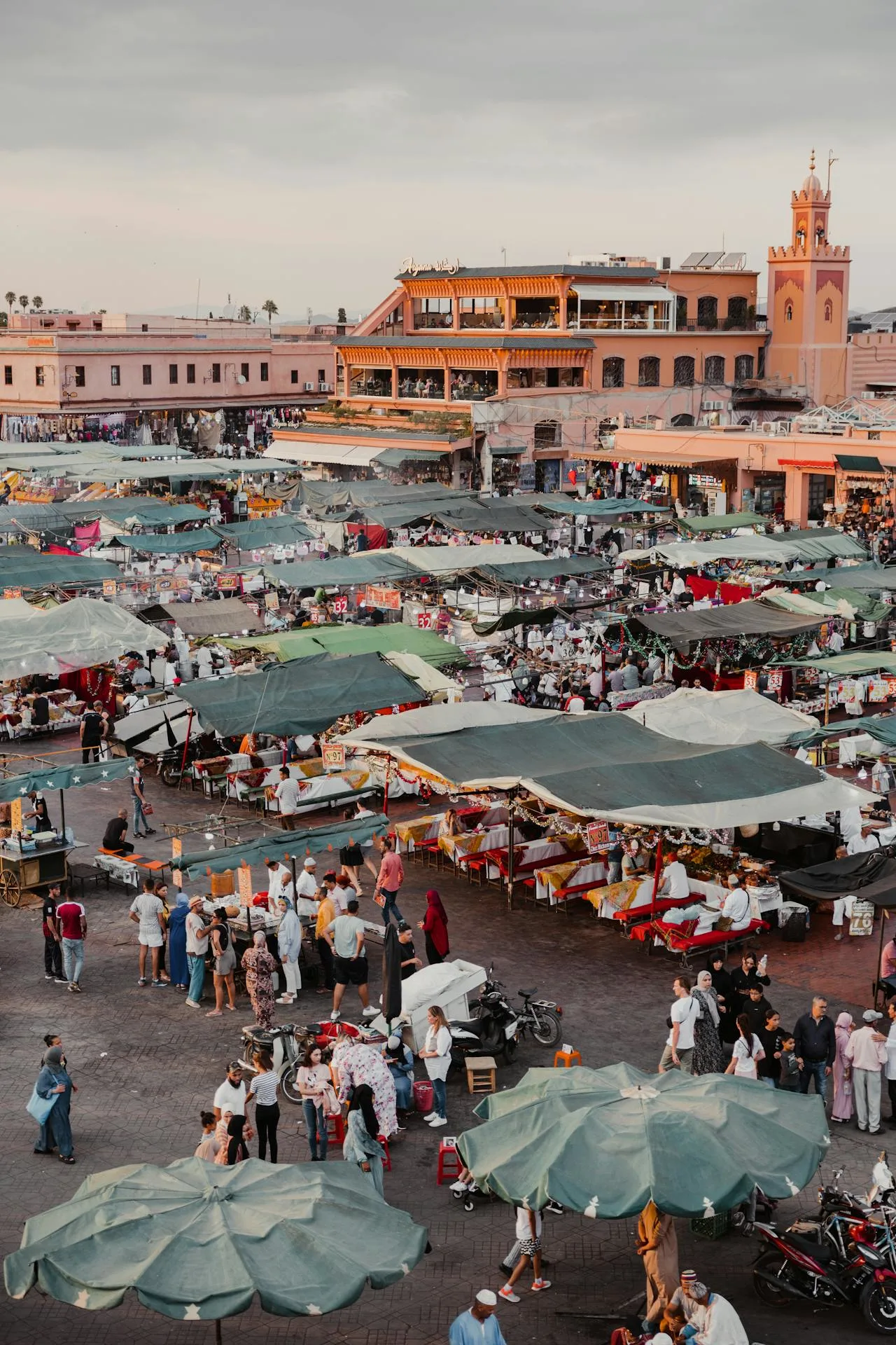 Enchanting atmosphere in Jemaa el-Fna square in Marrakech