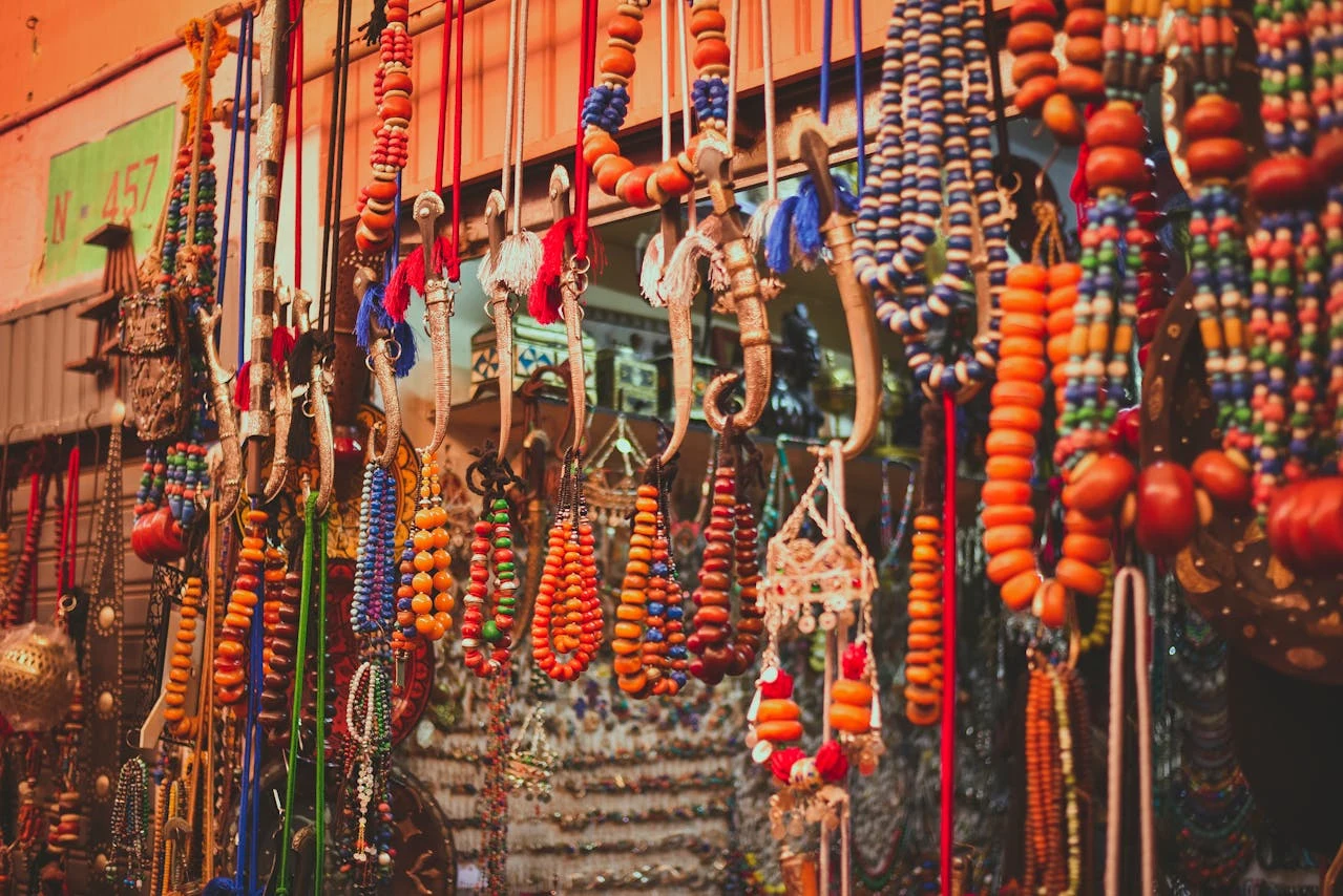 Moroccan artisans showcasing handmade souvenirs in traditional streets and local markets.